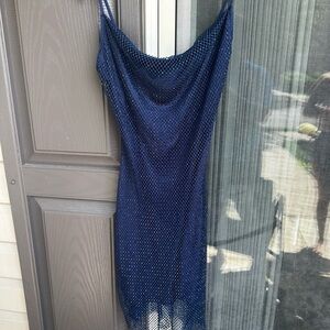 Windsor Navy Mesh Dress